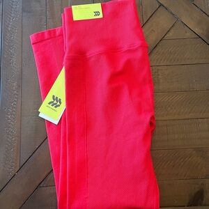 Red All In Motion 7/8 High Rise Legging and Seamless Cropped Tank Set